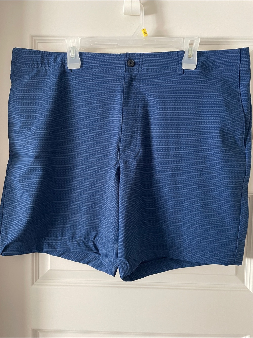 Hogan Navy Textured Flat-Front Men's Shorts